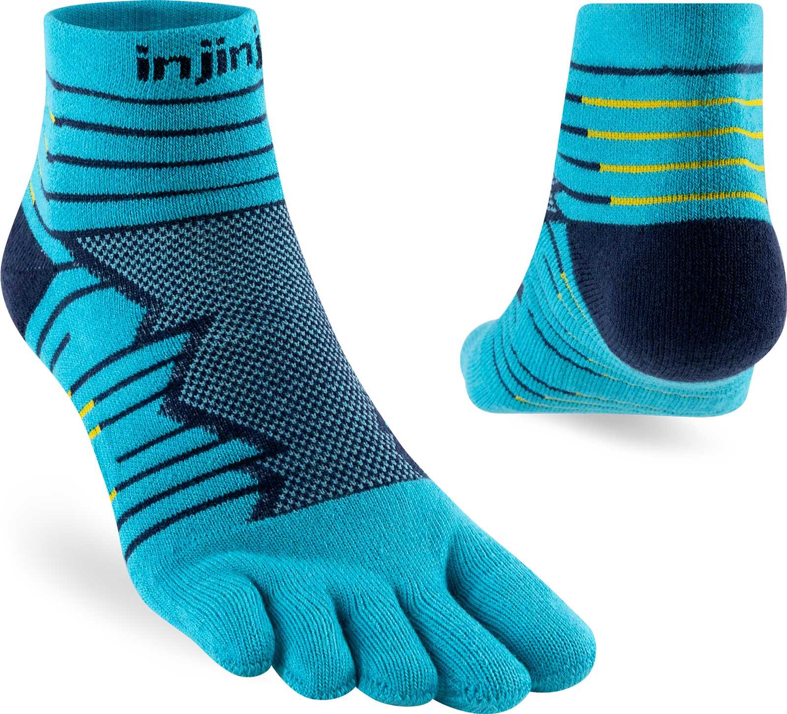 Injinji Men's Mid-Weight Ultra-Run Mini-Crew Toe Socks INJINJI