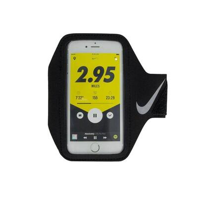 Plus slanke telefoon armband (zwart/wit)