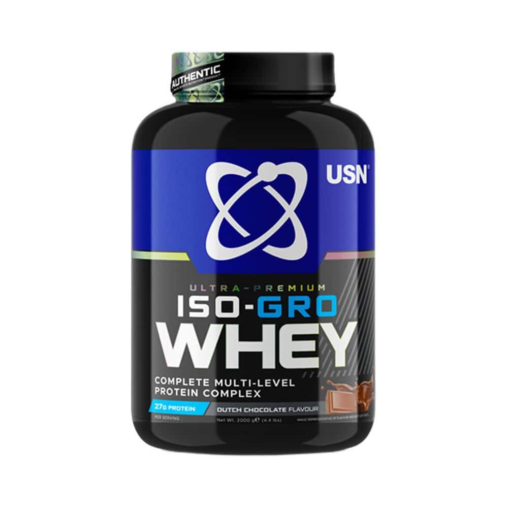 USN Iso-Gro Whey (2000g) Dutch Chocolate - Białka - Mieszanka białek