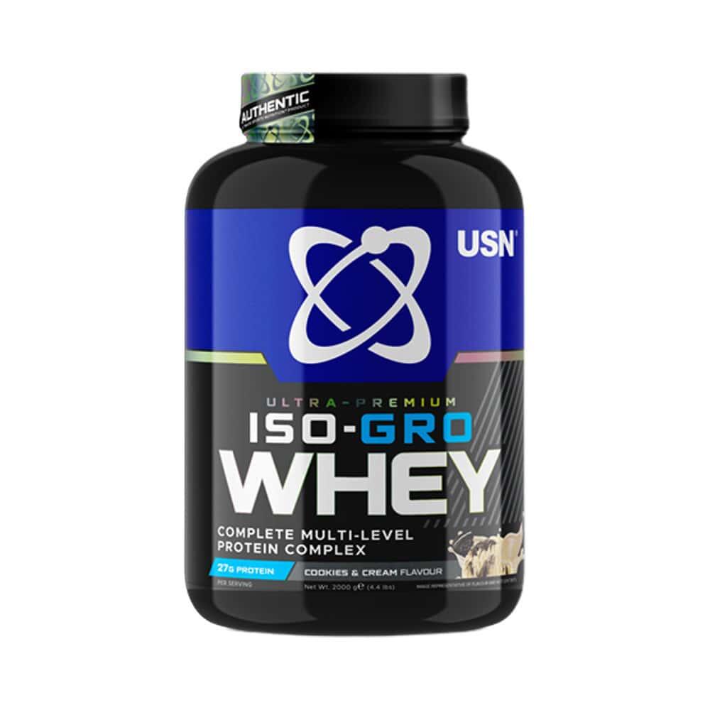 USN Iso-Gro Whey (2000g) Cookies - Białka - Mieszanka białek