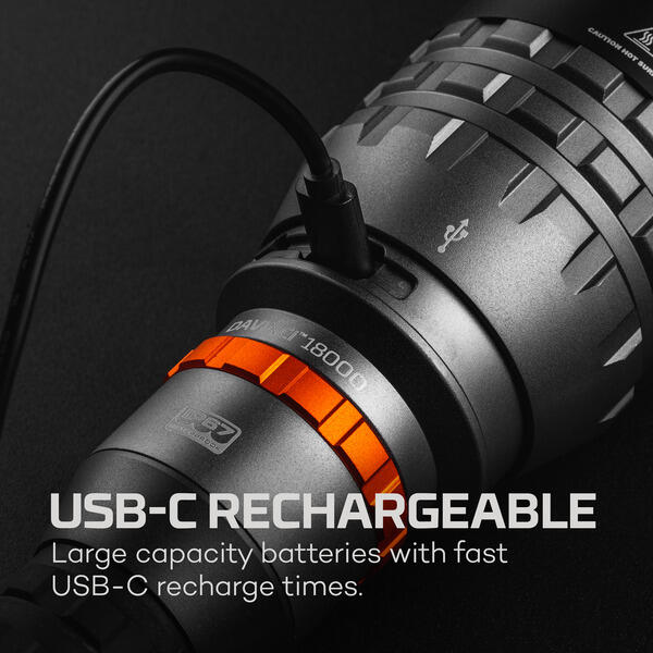 Lanterna reincarcabila Davinci 18000 lumeni, incarcare USB