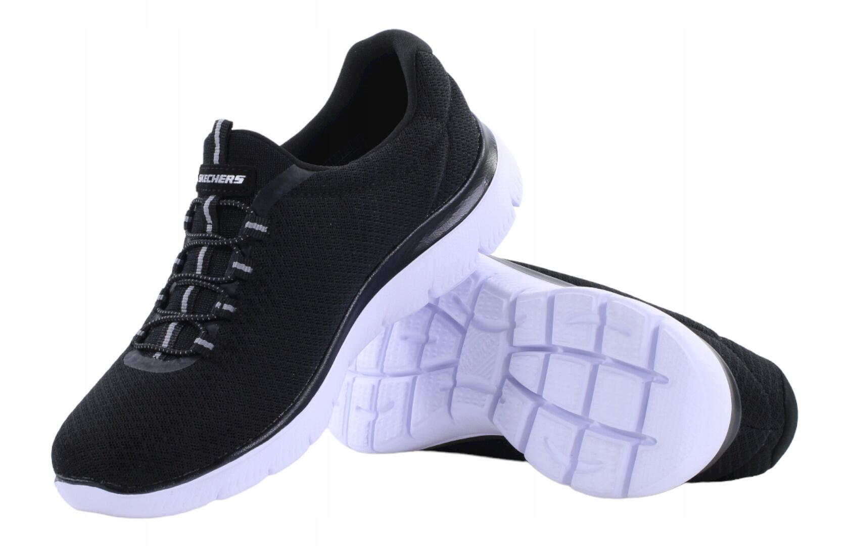 Buty damskie Skechers SUMMITS 12980-BKW wsuwane 37 5/5