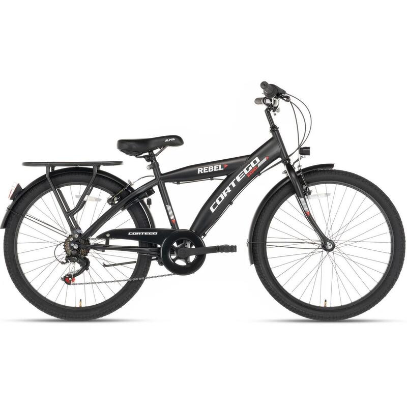 Cortego Rebel Jongensfiets 24 Inch Zwart - 7 Versnellingen