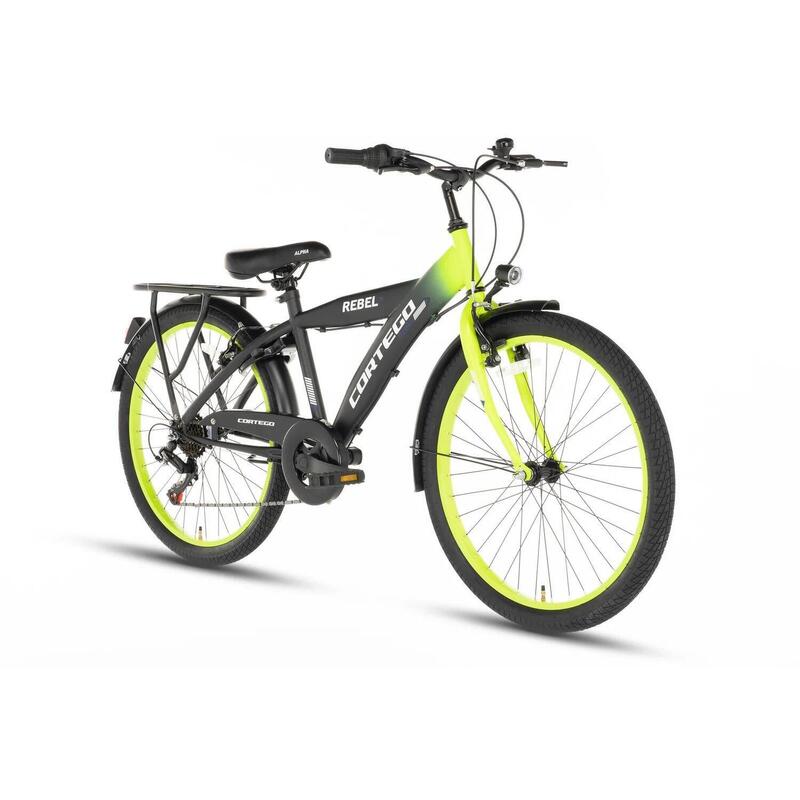 Cortego Rebel Vélo pour Garçons 22 Pouces Vert Citron - 7 Vitesses