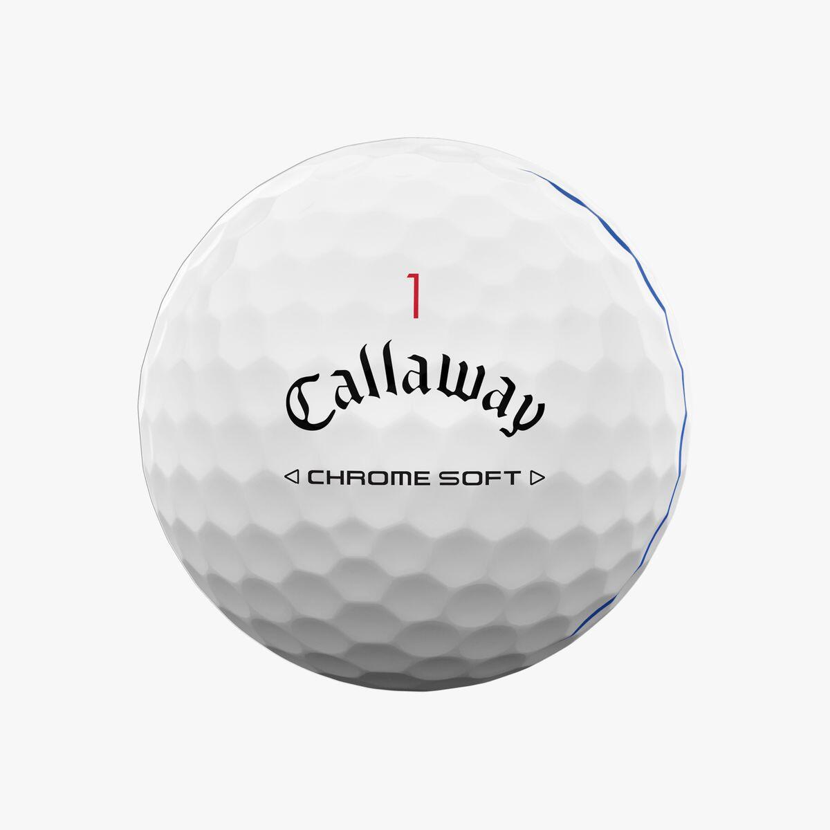 CHROME SOFT TRIPLE TRACK GOLF BALL (12PCS) - WHITE