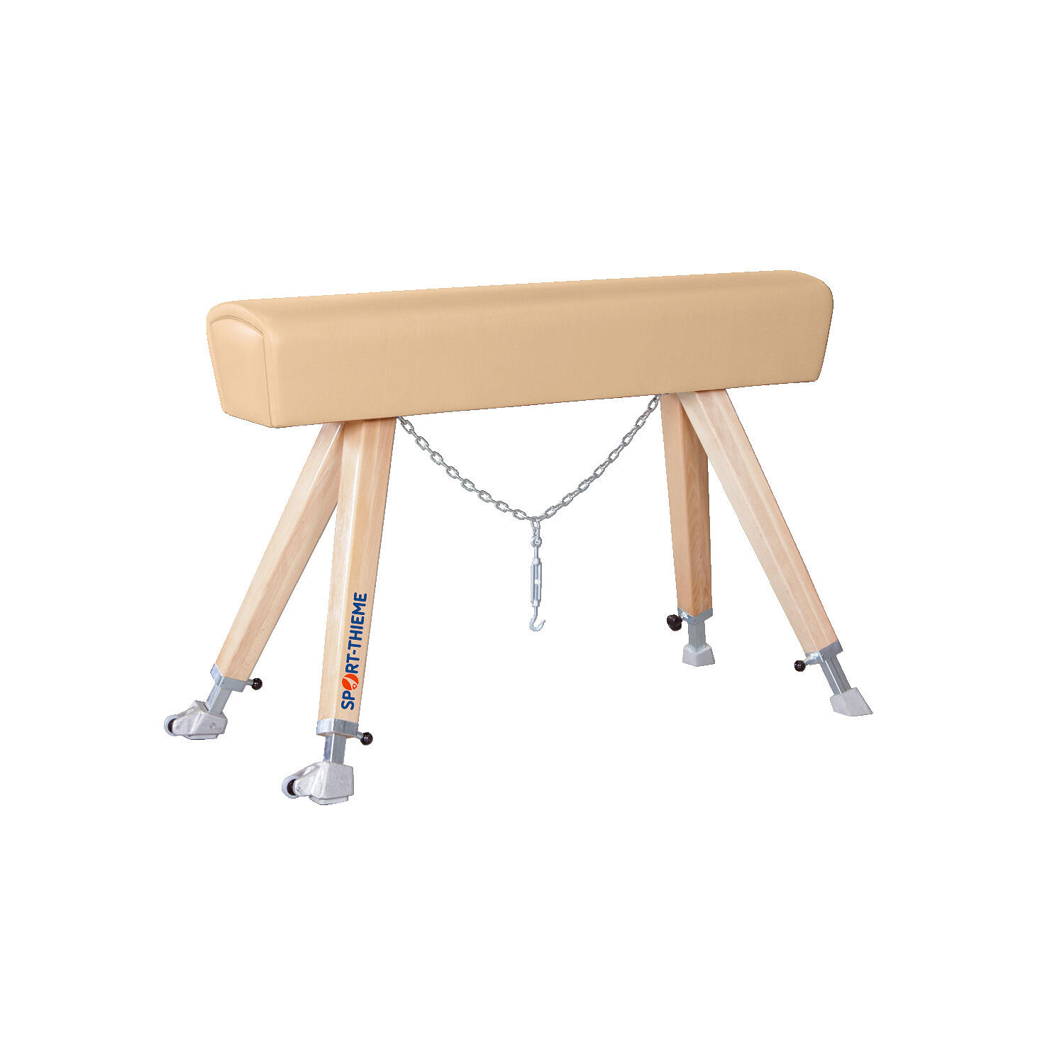 Sprungpferd Classic Mit Holzbeinen Turnen Unisex Natur 1/4