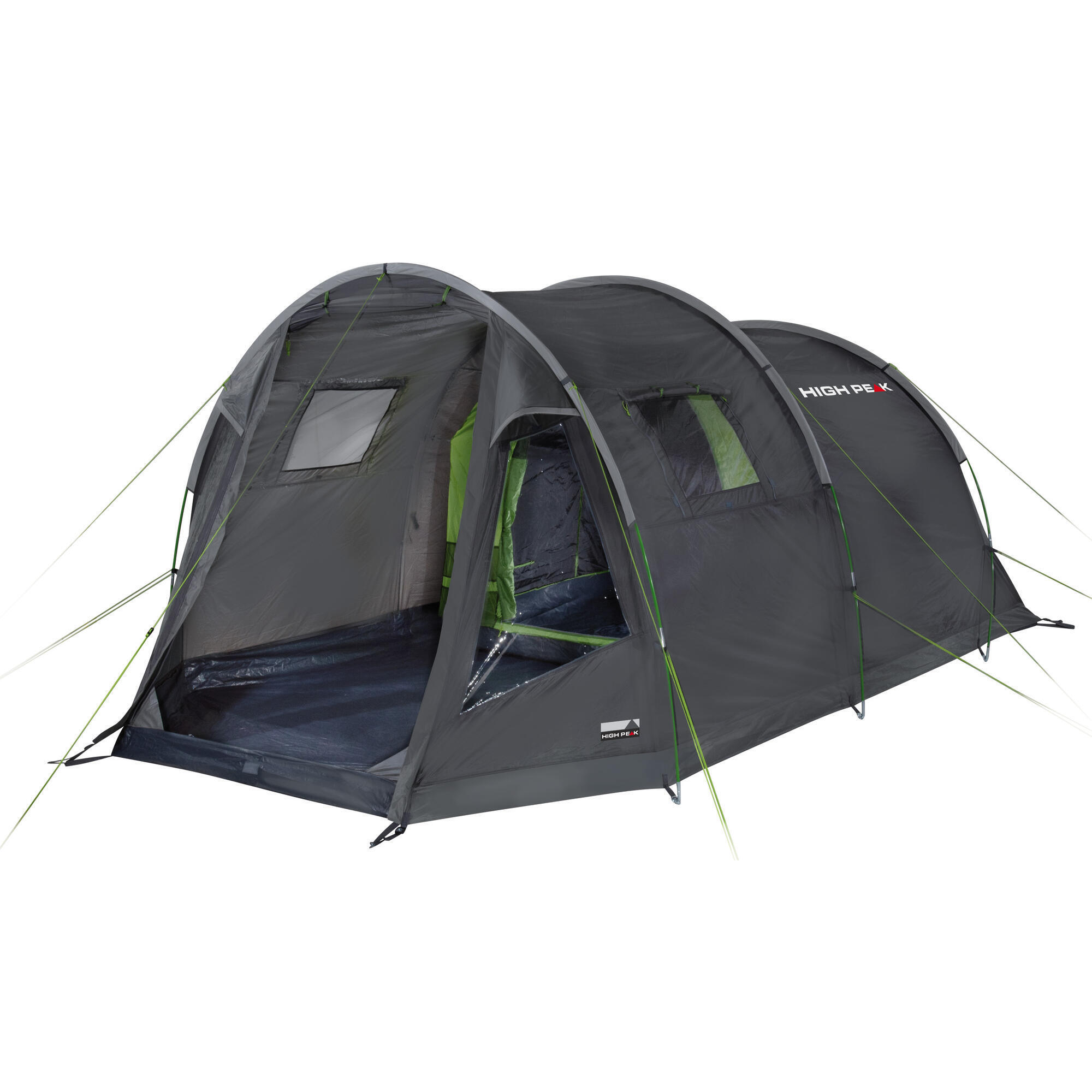 High Peak - Tente Tunnel High Peak Torri 4.0, Hauteur Sous Plafond De 1,9 M, Sans Pfc - Tente - Gris - 4 Places - Decathlon