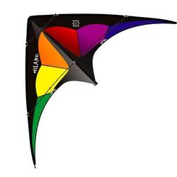Cerfs volants 2 lignes -Elliot- Milano Rainbow/Black