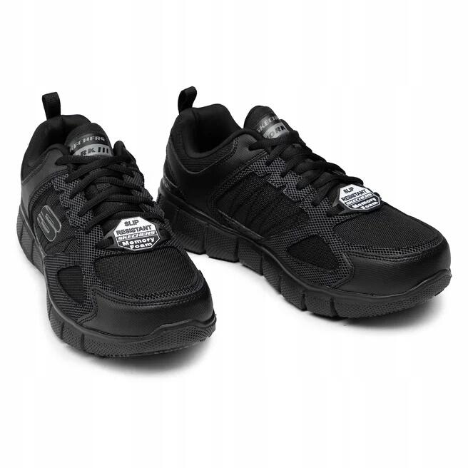 BUTY męskie SKECHERS wygodne WORK wytrzymałe 77152EC-BLK czarne 42,5 7/7