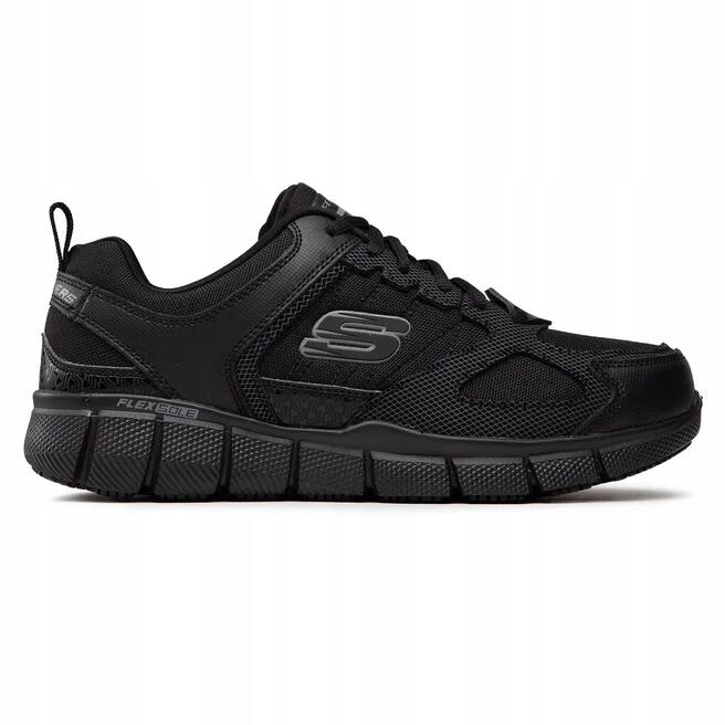 BUTY męskie SKECHERS wygodne WORK wytrzymałe 77152EC-BLK czarne 42,5 4/7