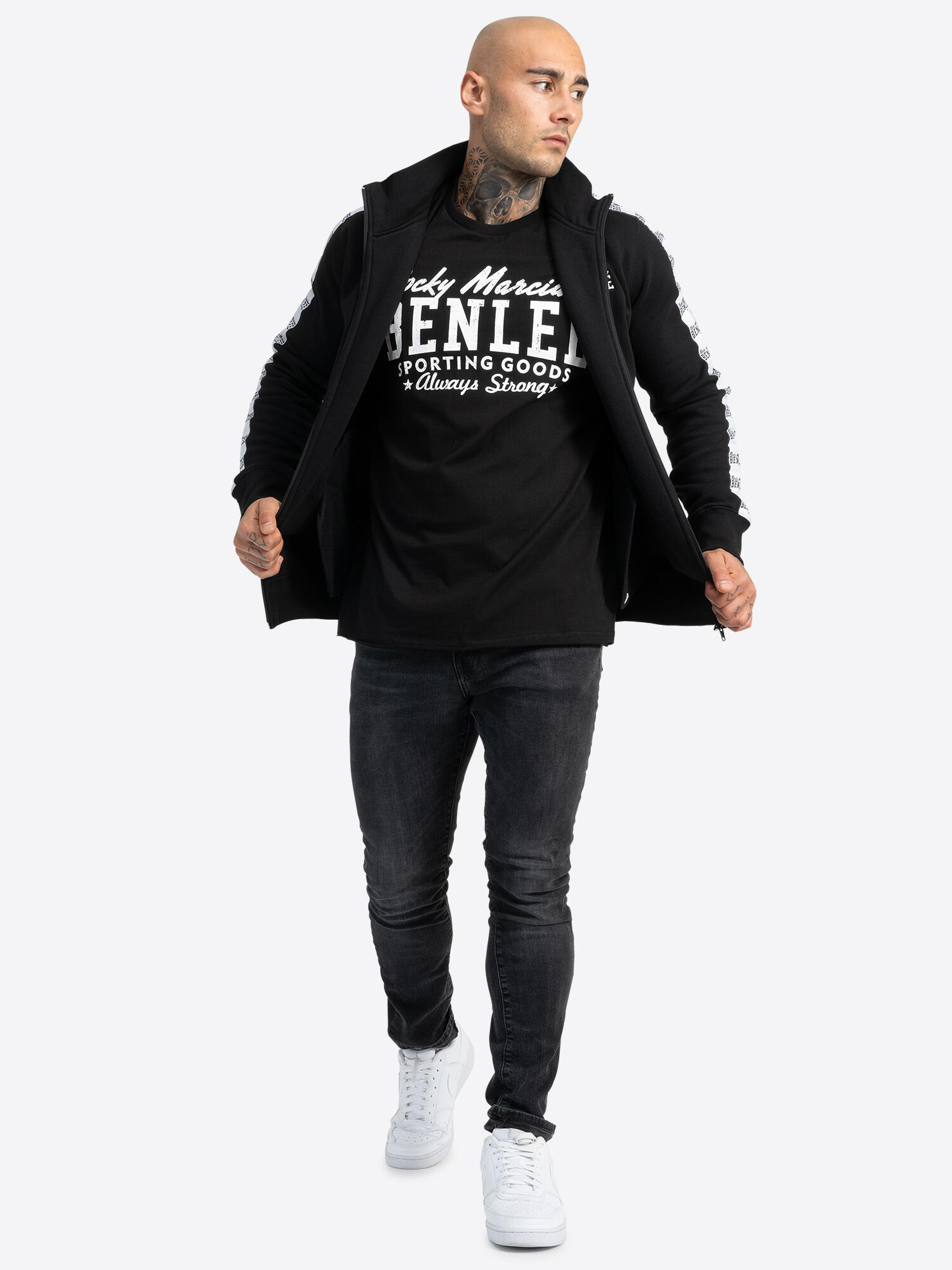 BENLEE Heren sweatjas met ritssluiting slim fit CUNINGHAM 3/7