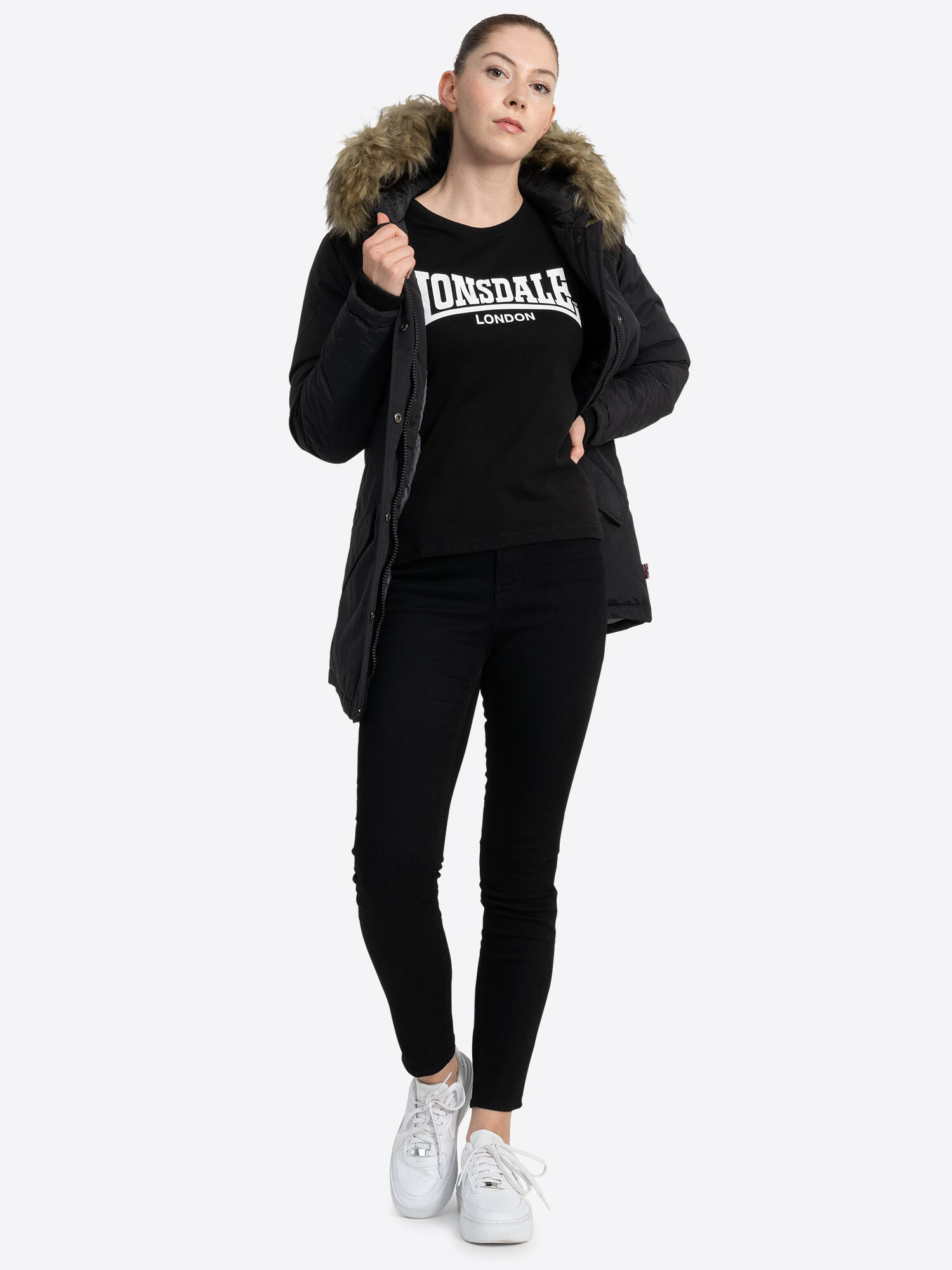 LONSDALE Dames winterjas met capuchon KIMMERIDGE 4/7