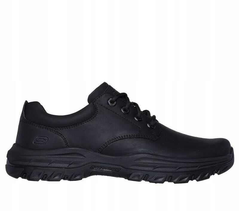 Buty męskie SKECHERS RELAXED FIT czarne 204920-BBK skórzane 42 3/5