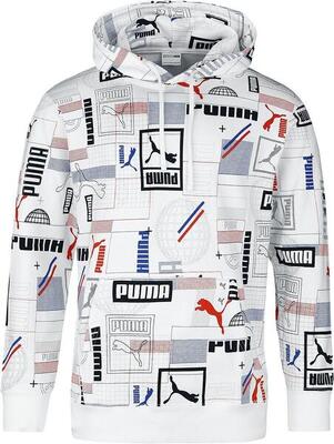 FELPA CON CAPPUCCIO COLORE BIANCO MULTI DA UOMO WHITE