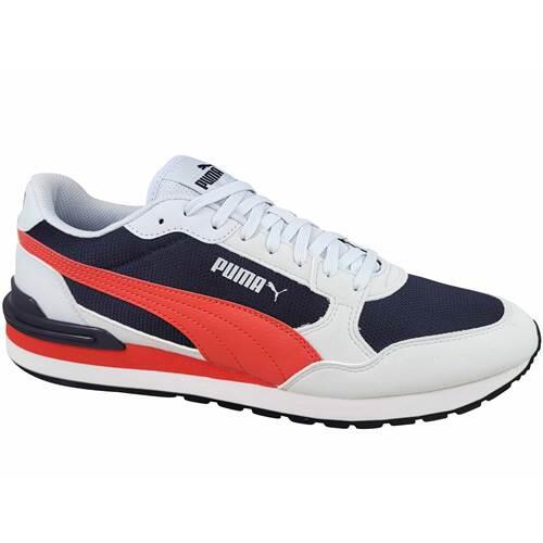 Puma - Chaussures Running Hommes Puma St Runner V4 Mesh - Baskets - Blanc|bleu|rouge - 39 - Decathlon
