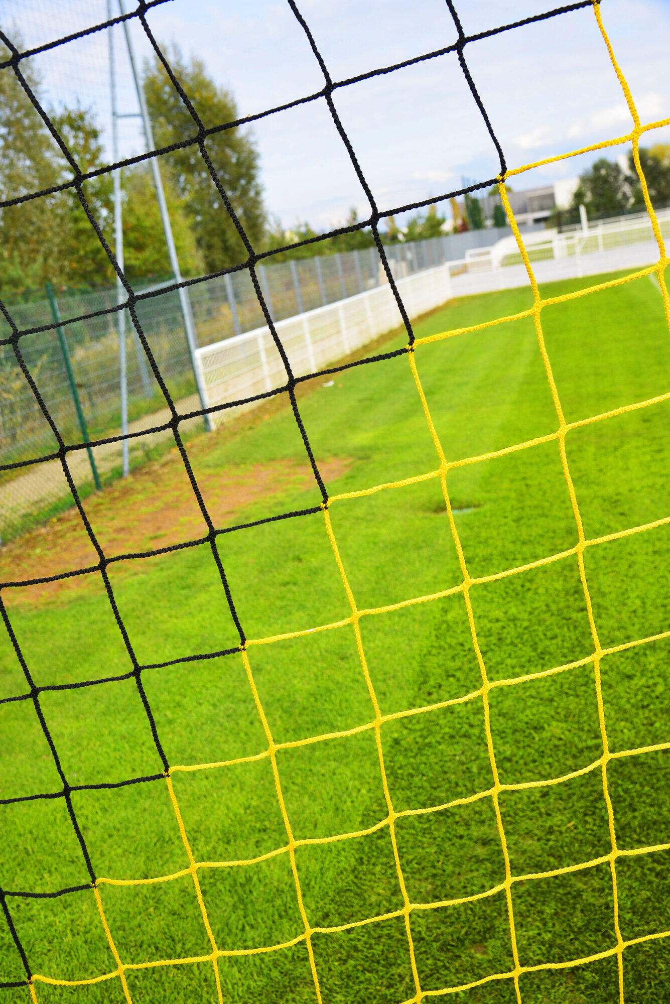 Rete da calcio 5 x 2 m - 4 mm - Giallo e nero 3/3
