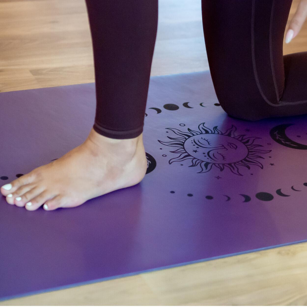 Esterilla de yoga antideslizante, caucho natural y EcoPU japonés, 8 yoga diseños 2/6