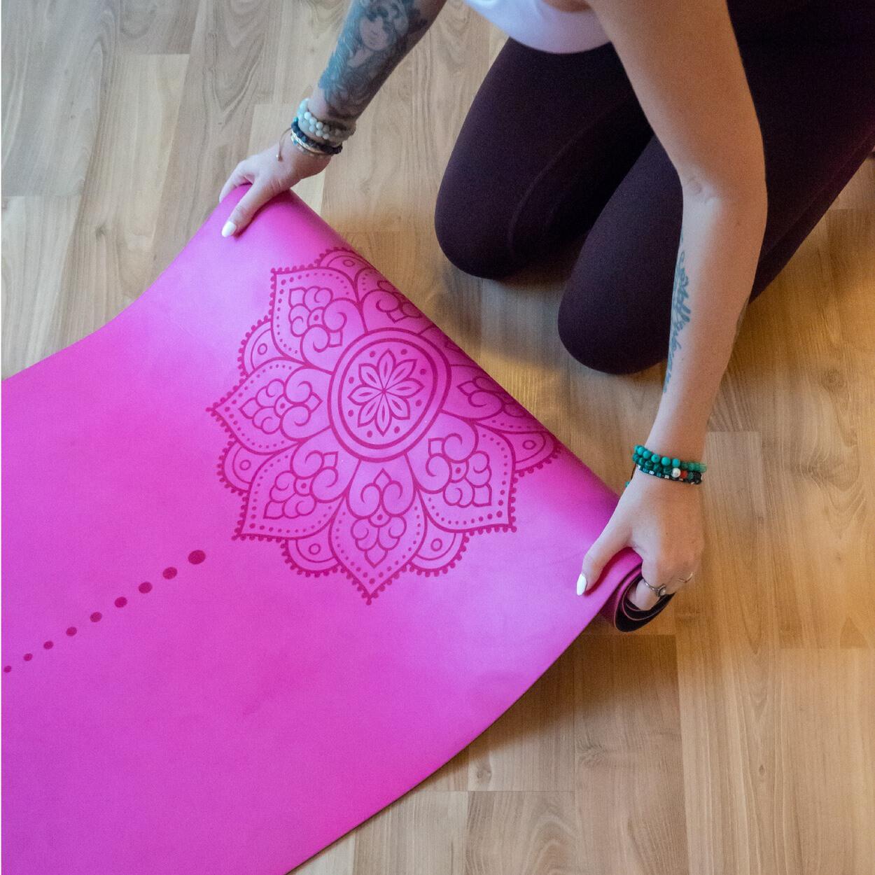 Esterilla de yoga antideslizante, caucho natural y EcoPU japonés, 8 yoga diseños 4/7