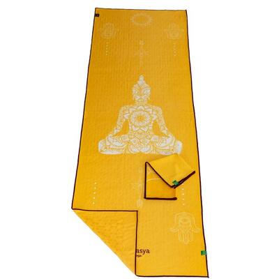 Yoga Handtuch Set: rutschfest durch Silikon-Wabenstruktur. in 6 Farben & Designs