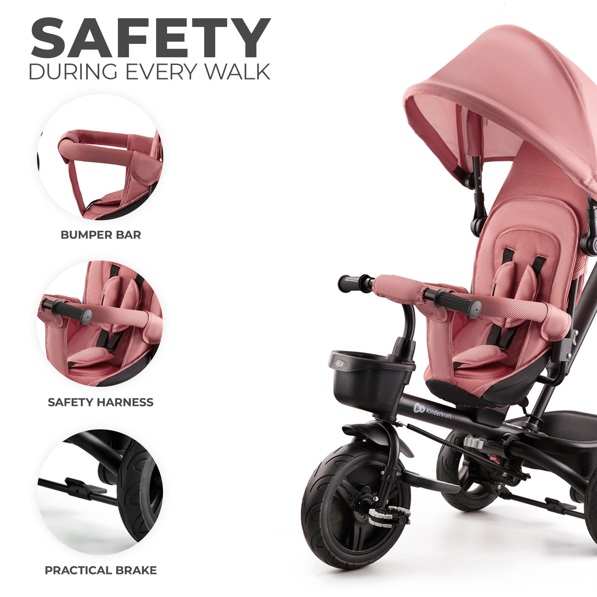 Triciclo Kinderkraft aveo Rose 6/7