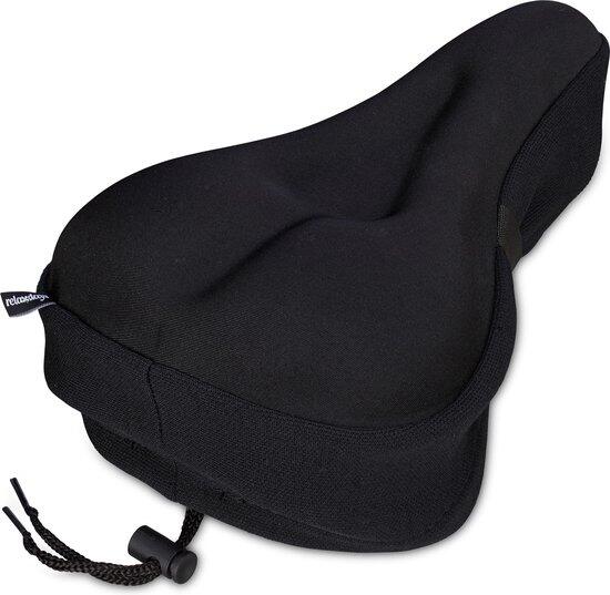 Funda de sillín de gel negra para bici de ciudad/montaña/carretera. 3/7