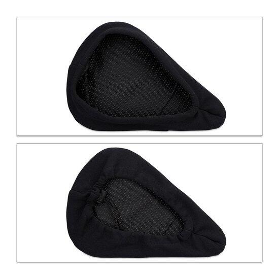 Funda de sillín de gel negra para bici de ciudad/montaña/carretera. 5/7