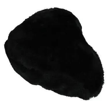 Bicycle Saddle Cover Fur Black - City Bike Ladies/Men
