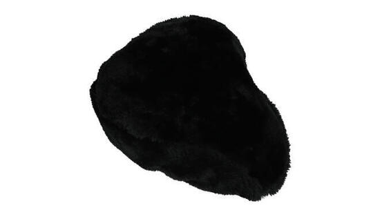 Housse de selle de vélo Fourrure noire - Ville Vélo Femme/Homme