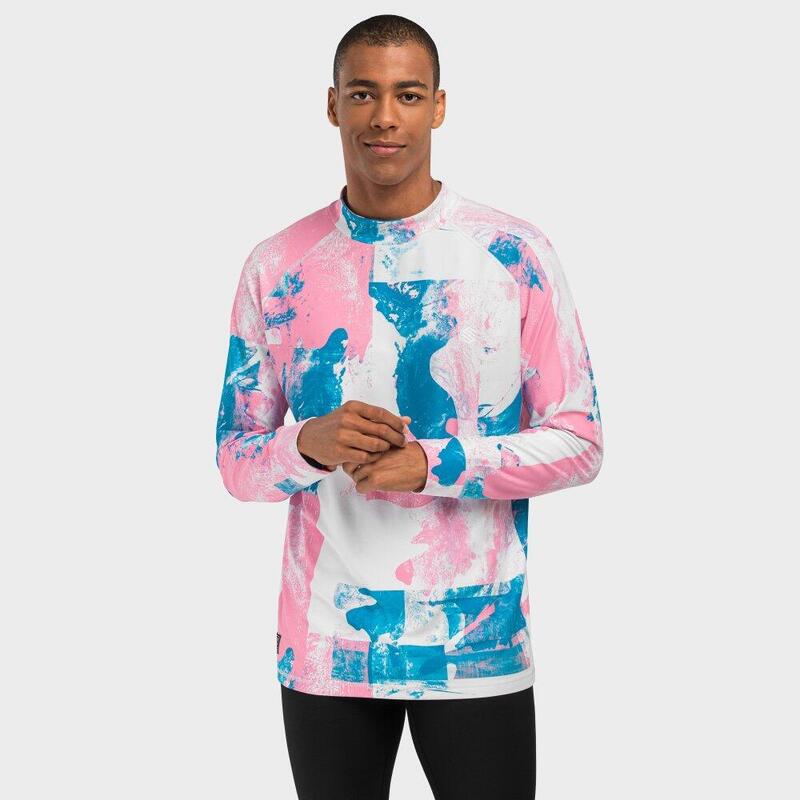 Sous-maillot thermique homme Sports d'hiver Slush Watercolor Rose Bonbon