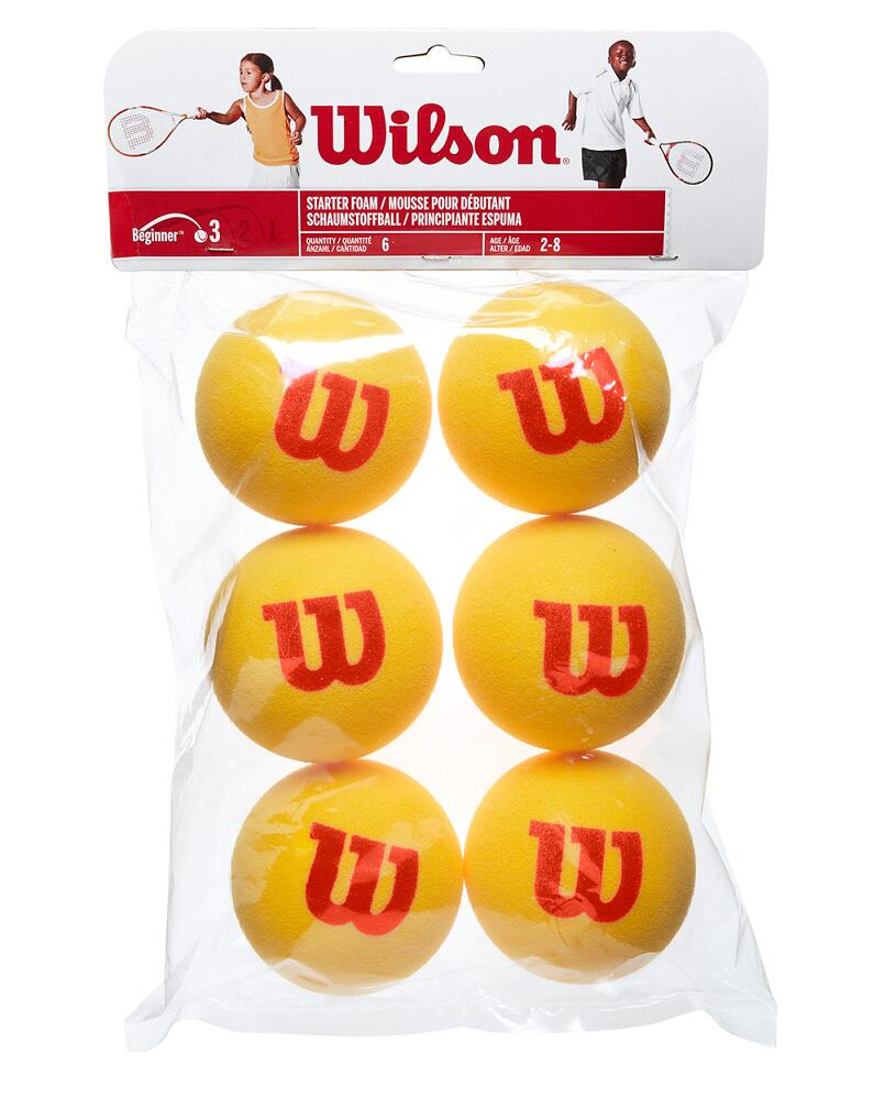 Мячи теннисные поролоновые Wilson Starter Foam Tball, 6 штук