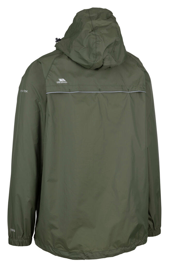 TRESPASS Giacca shell unisex Trespass QIKPAC X verde, impermeabile 5.000 mm