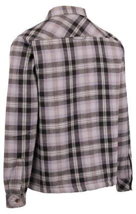 Trespass Danehill Sherpa-gefüttertes Overshirt Storm Grey Karo