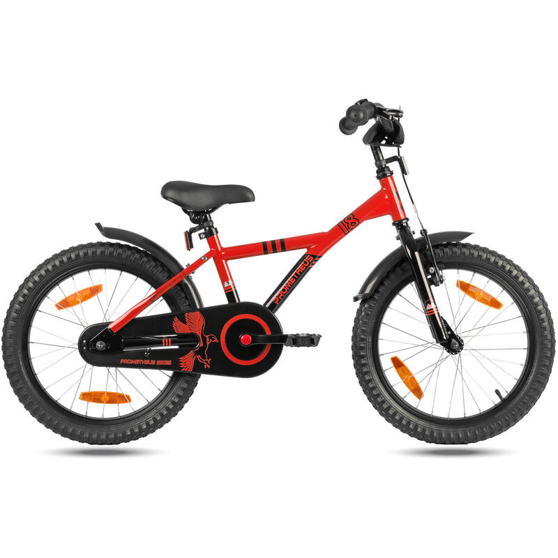 Vélo 18 pouces enfant 5-7 ans avec rétropédalage et freins V-Brake