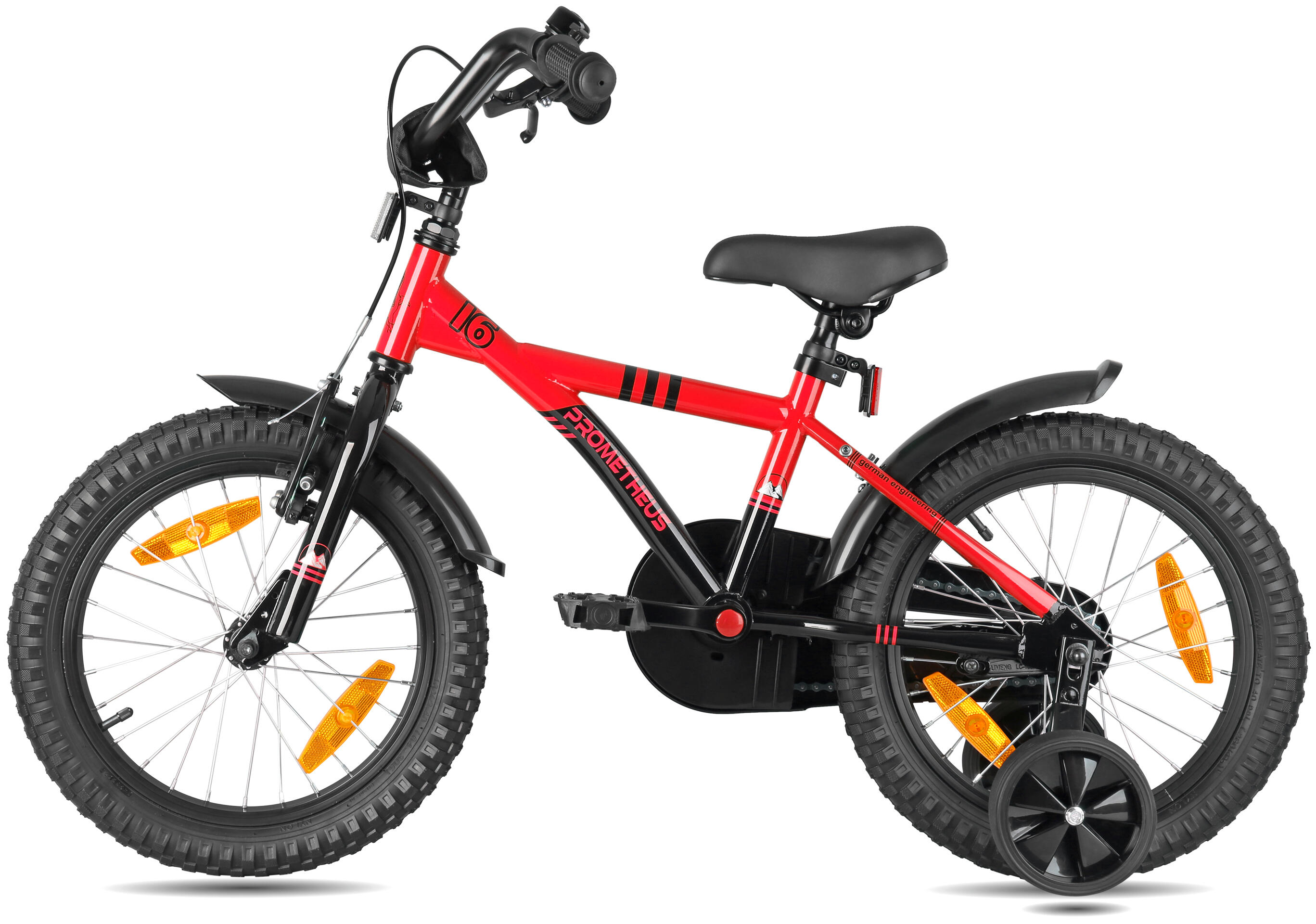 Kinderfiets 16 inch vanaf 4 -6 jaar fiets met terugtraprem en zijwieltjes 5/5