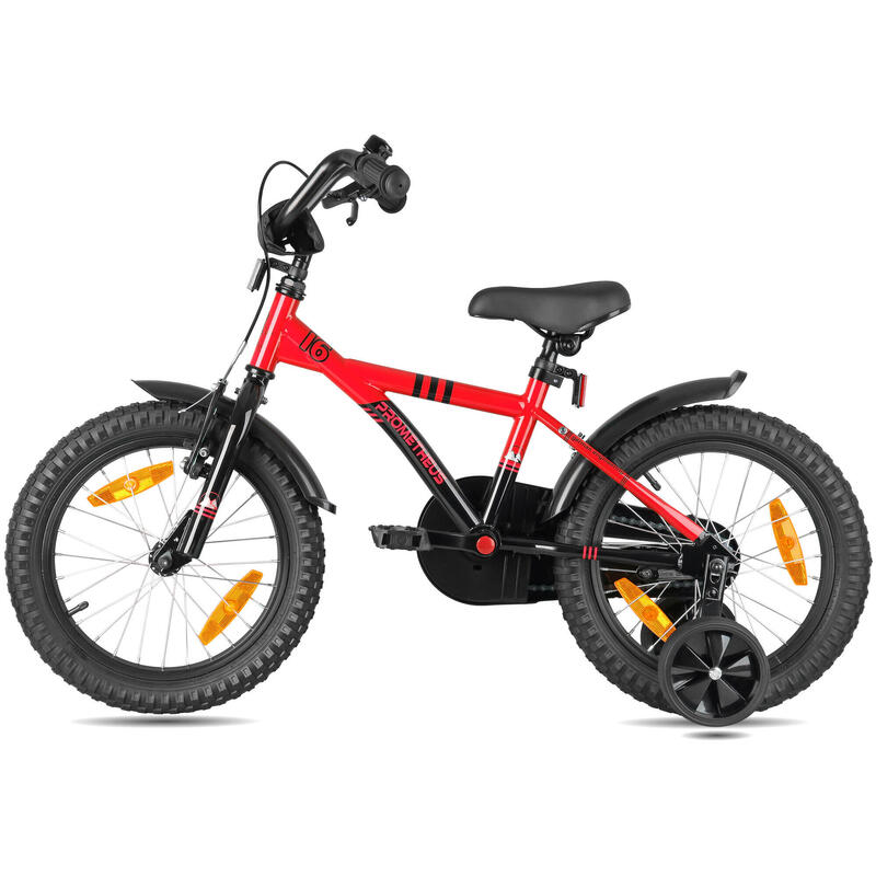 Vélo 16 pouces enfant 4-6 ans avec roues stabilisateurs et rétropédalage