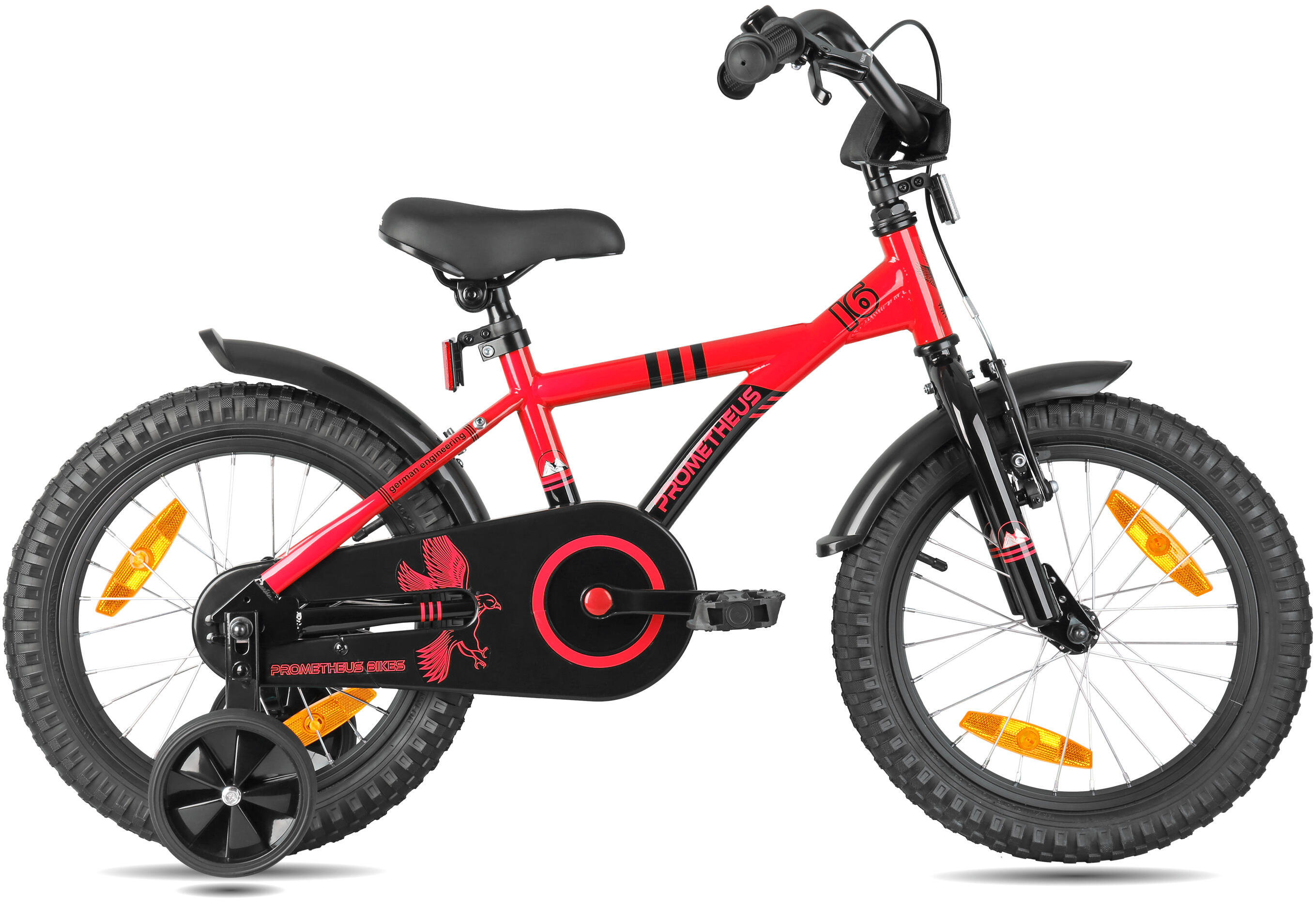 Kinderfiets 16 inch vanaf 4 -6 jaar fiets met terugtraprem en zijwieltjes 2/5