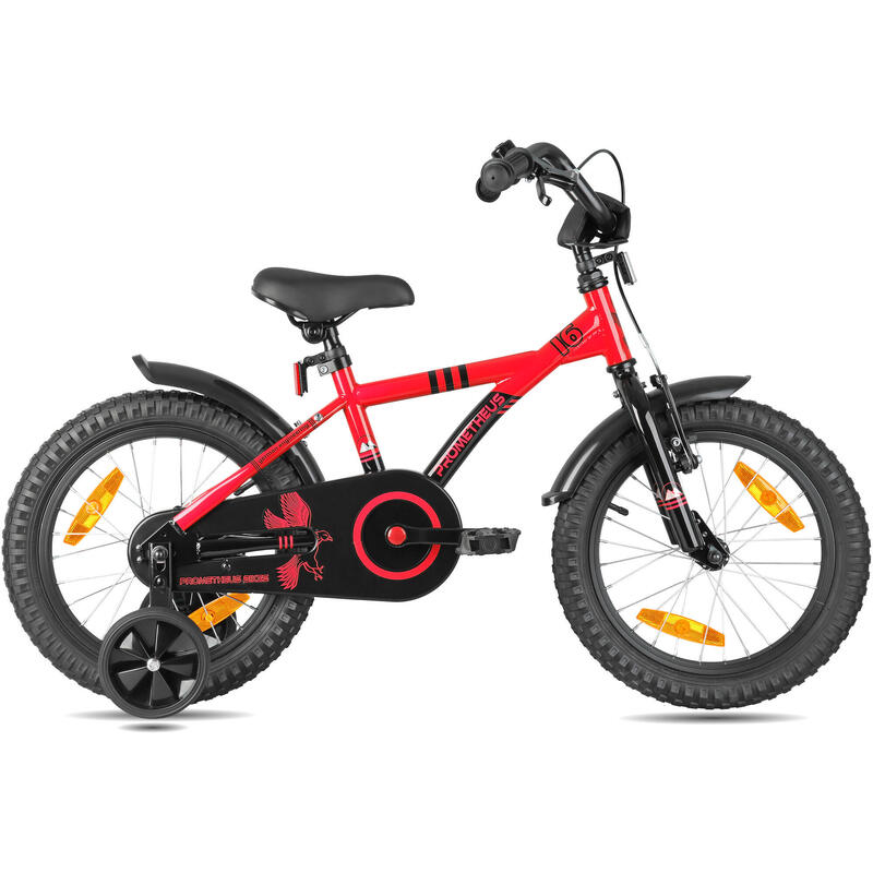 Vélo 16 pouces enfant 4-6 ans avec roues stabilisateurs et rétropédalage