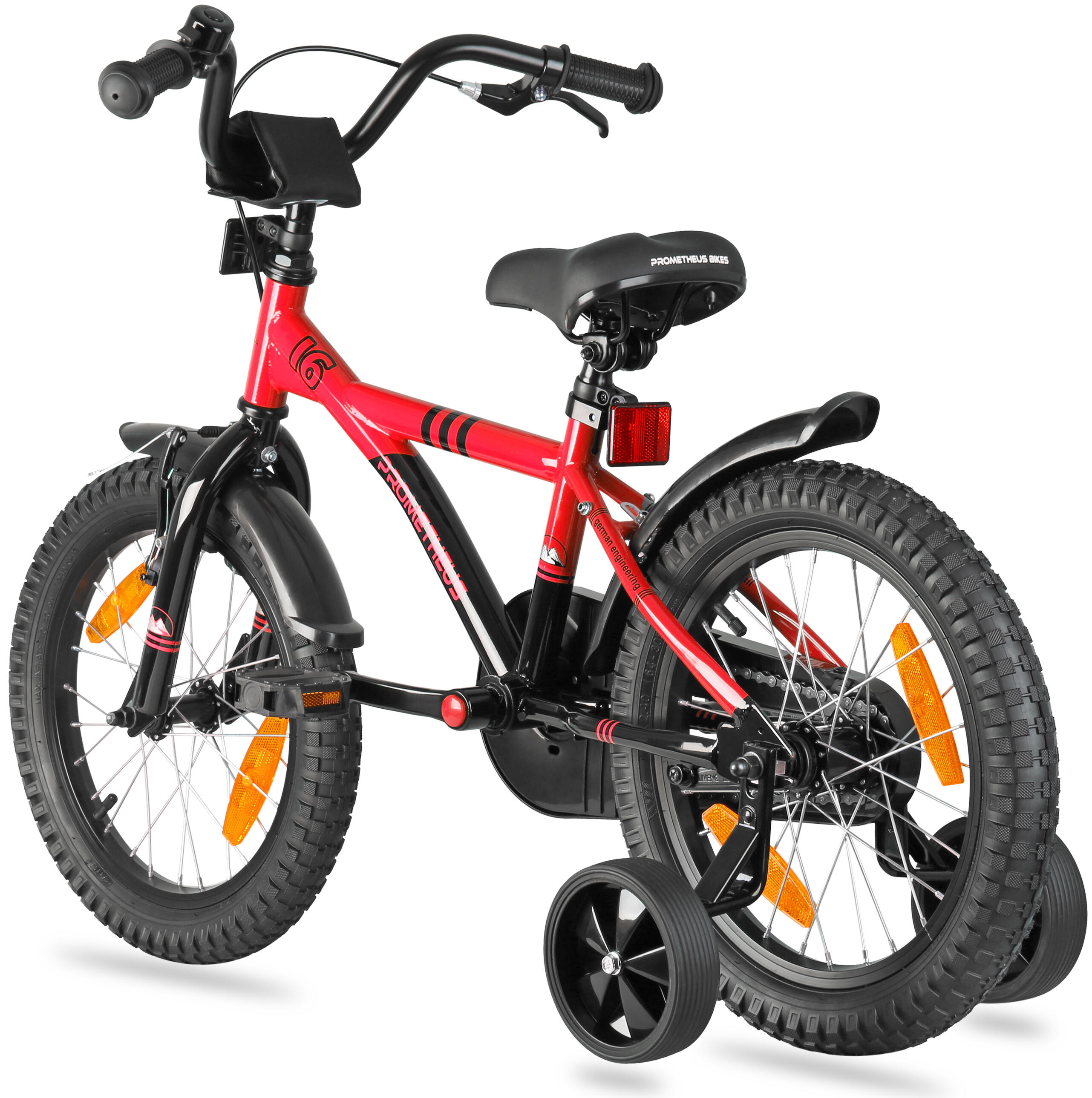 Kinderfiets 16 inch vanaf 4 -6 jaar fiets met terugtraprem en zijwieltjes 4/5