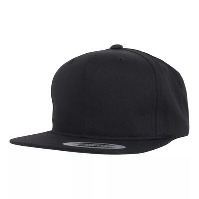 Kinder/kids prostijl twill snapback baseball cap (zwart)