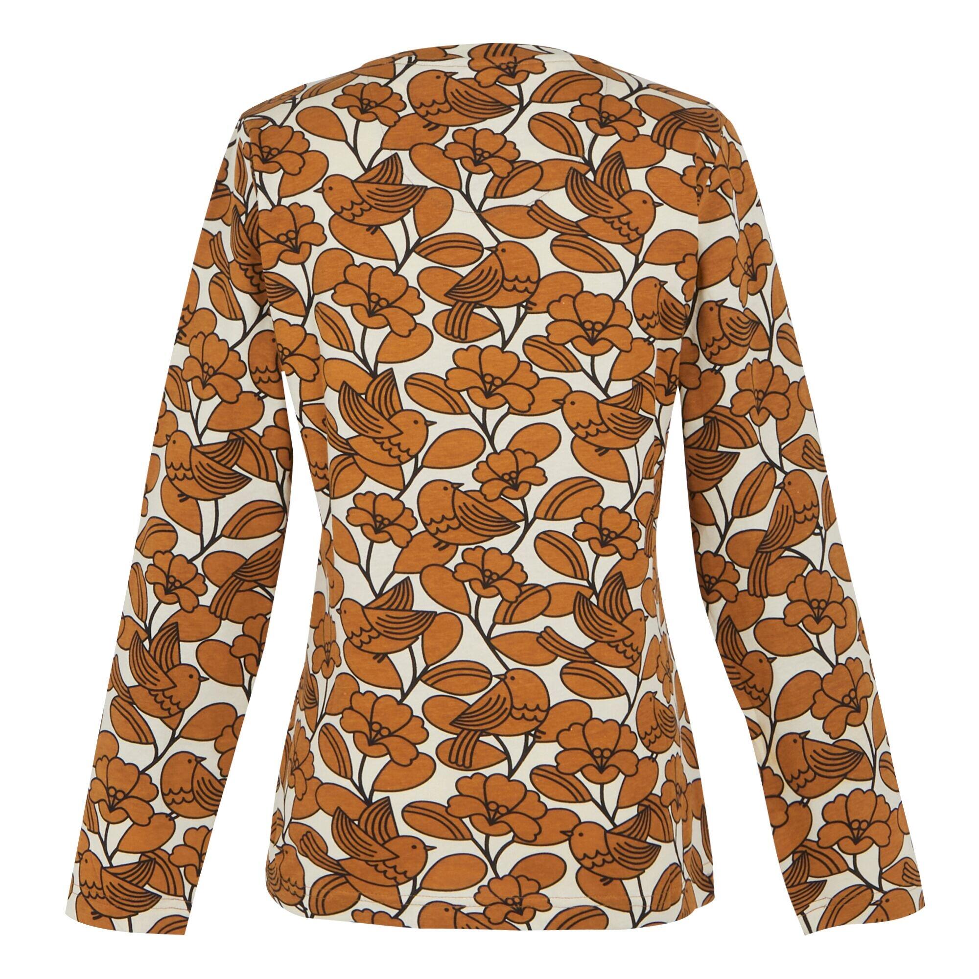 "Orla Kiely" TShirt für Winter Langärmlig Damen Braun 2/5
