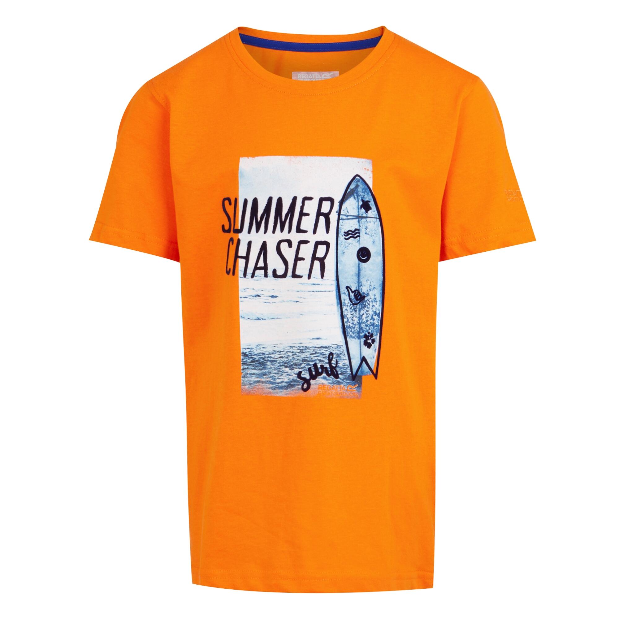 REGATTA Childrens/Kids Bosley VII Surfboard TShirt (Persimmon)