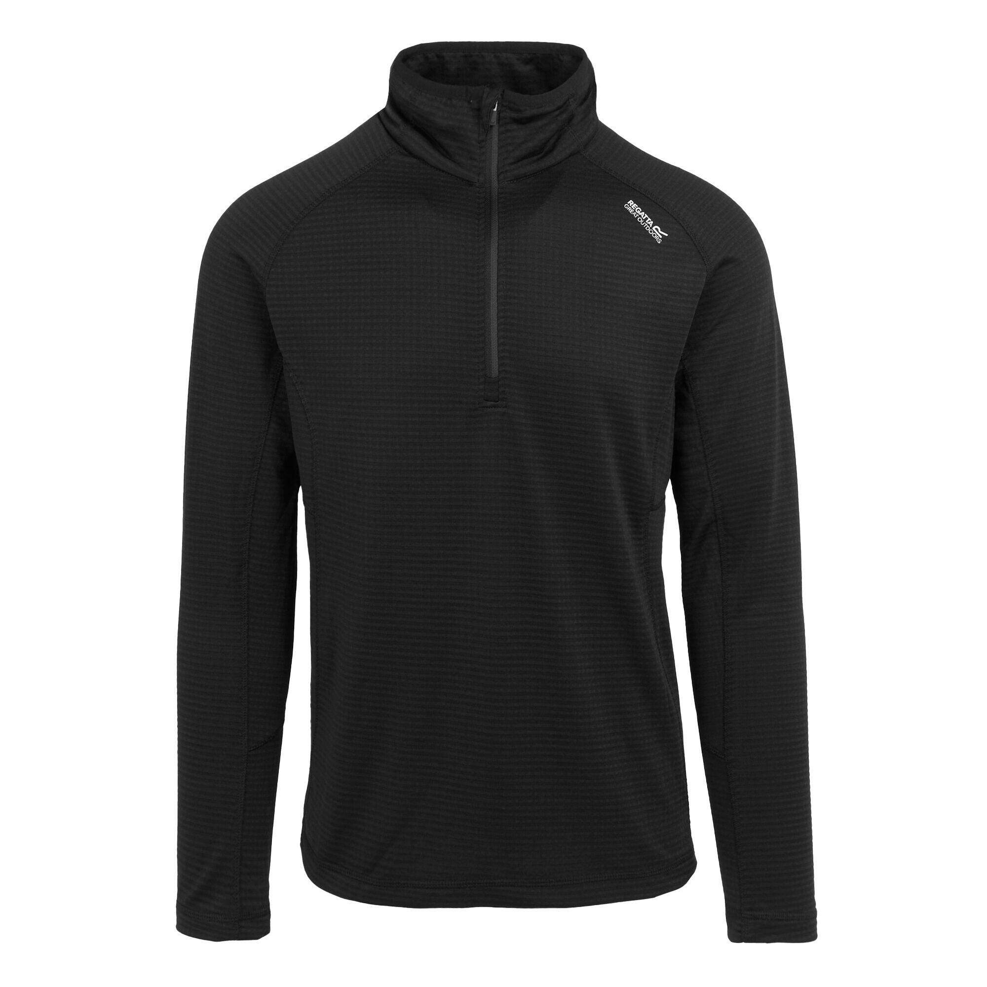 REGATTA Mens Yonder II Half Zip Fleece Top (Black)