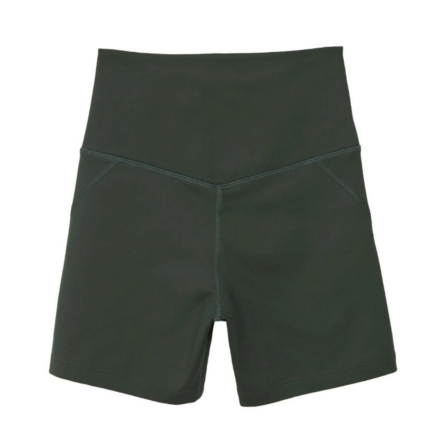 Womens/Ladies Compressive High Rise Running Shorts (Moss) 2/3