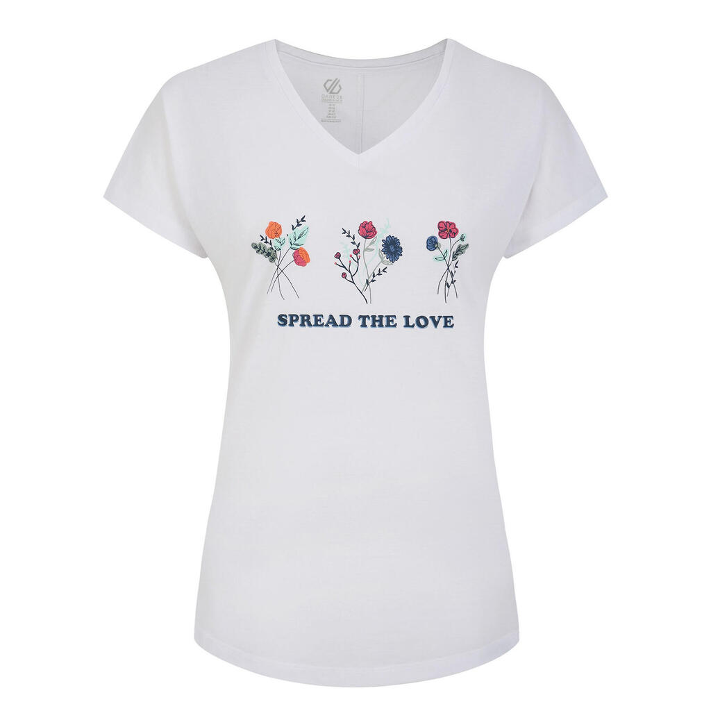 Womens/Ladies Calm Floral TShirt (White)