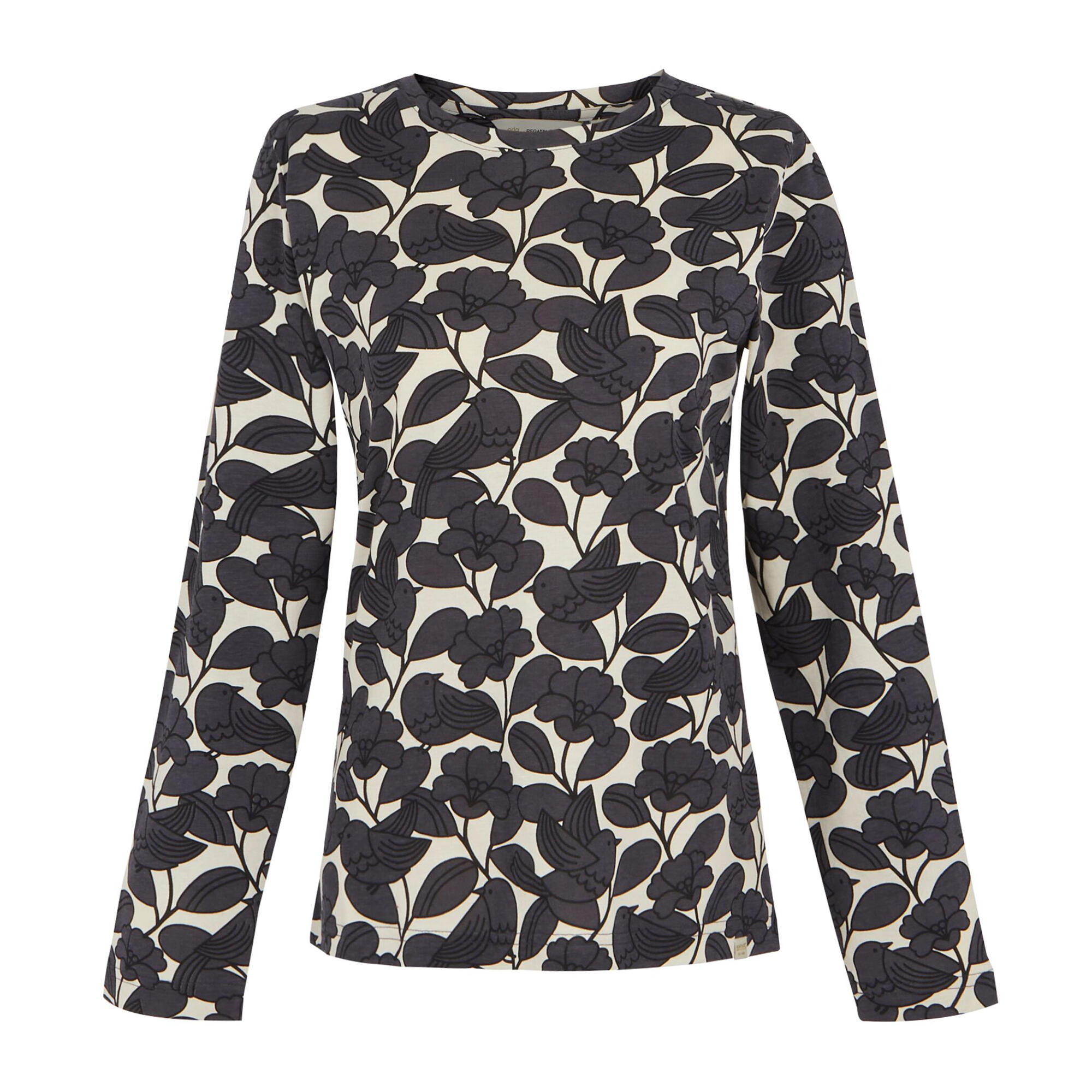 Womens/Ladies Orla Kiely Birdy LongSleeved Winter TShirt (Grey) 1/5
