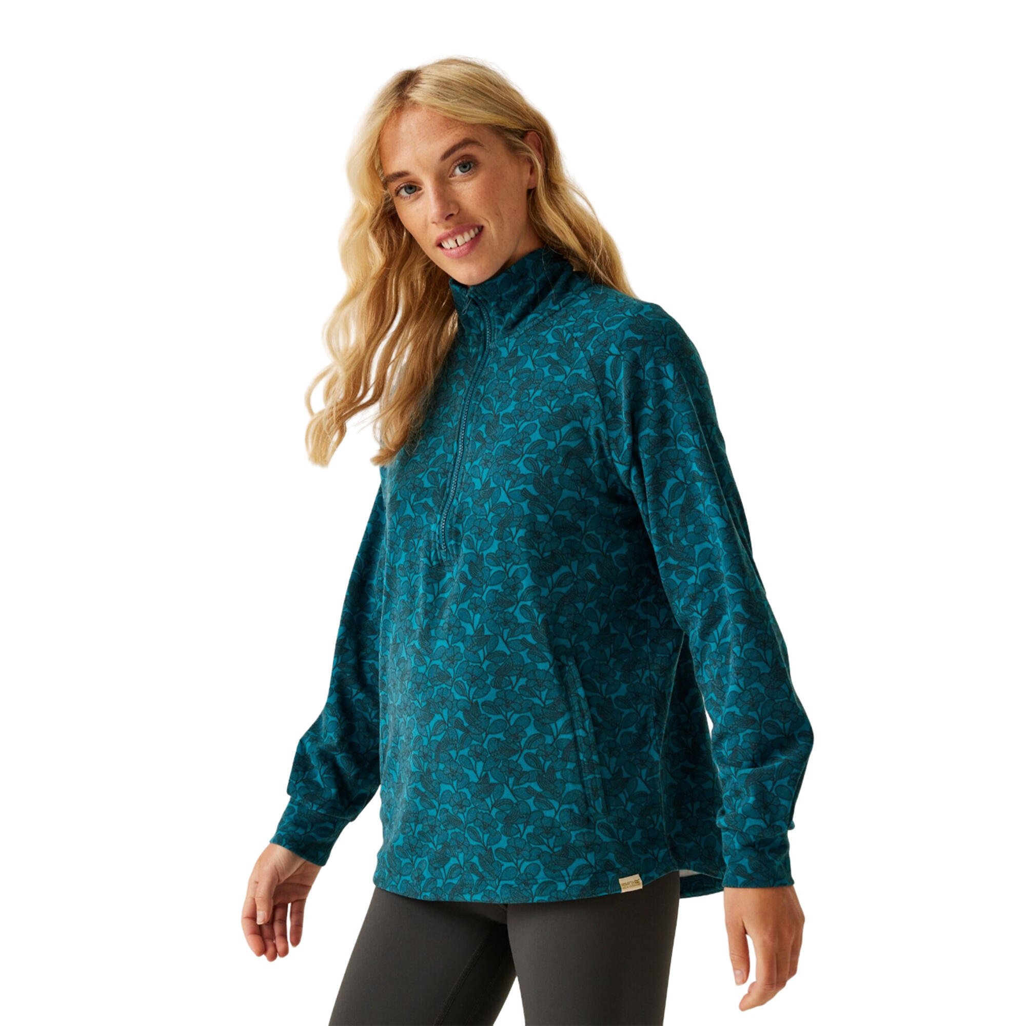 Midlayer Uccellino Mezza Cerniera Donna Regatta Orla Kiely Blu 4/5