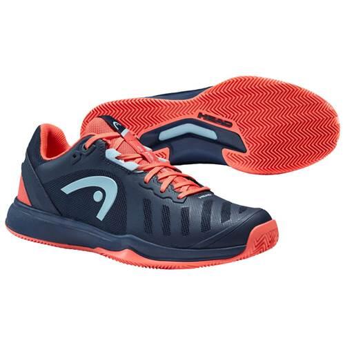 Chaussures Femme Head Sprint Team 3.0 Clay 274311 Dbco Bleu Marine Et Corail