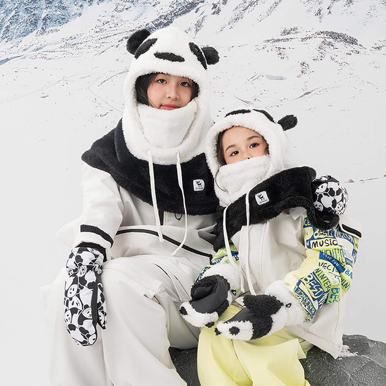Guanti da sci per bambini Qunature Panda Heat 3/7