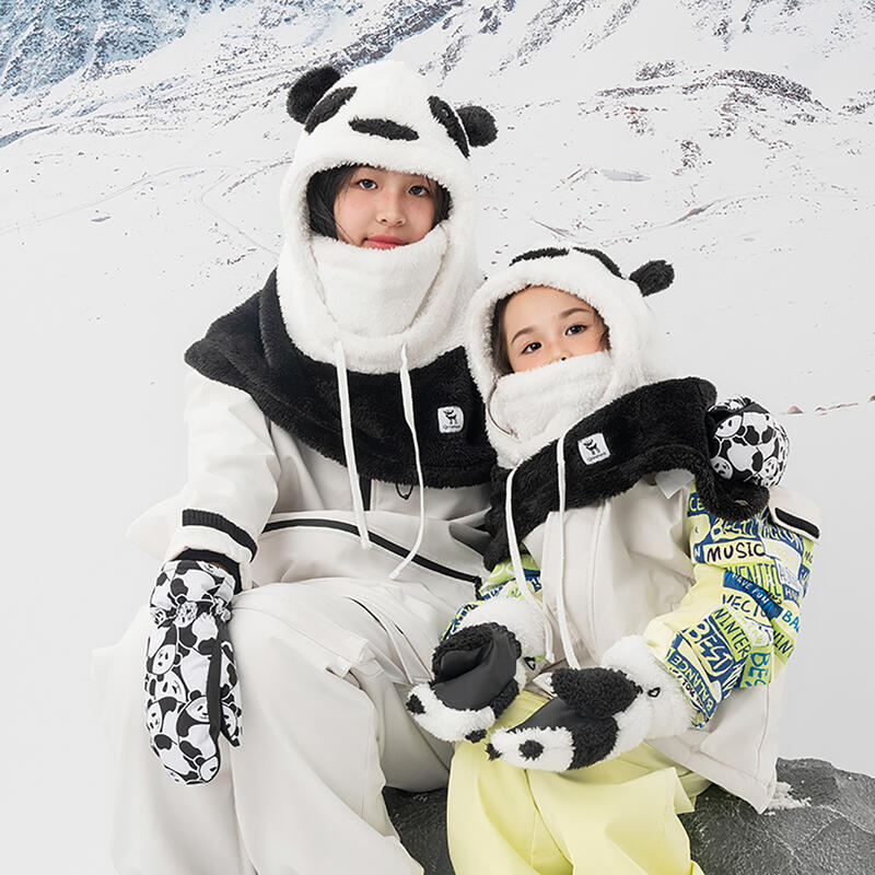 Dětské lyžařské rukavice Qunature Panda Heat