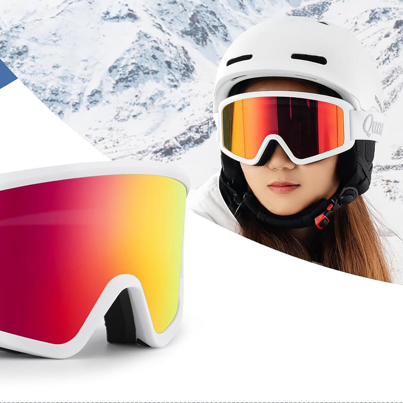 Maschera da sci unisex Qunature con protezione UV400 3/5
